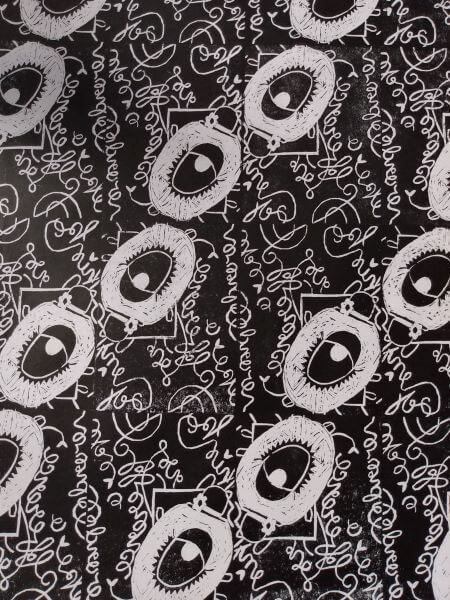 Alphamonster letter O repeat pattern print